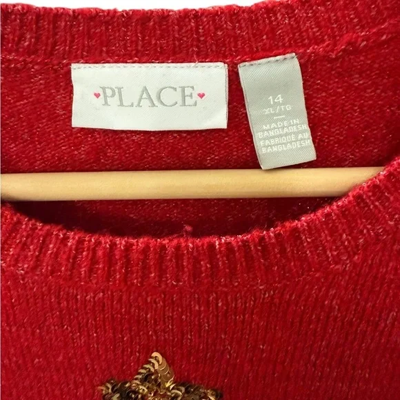 The Children’s Place Ugly Christmas Sweater Child Size Size 14 With Cat - Picture 3 of 8